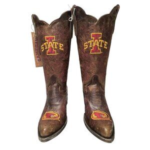 Gameday NCAA Iowa State Cyclones Women's Embroidered Distressed boots SZ 6.5 NWT